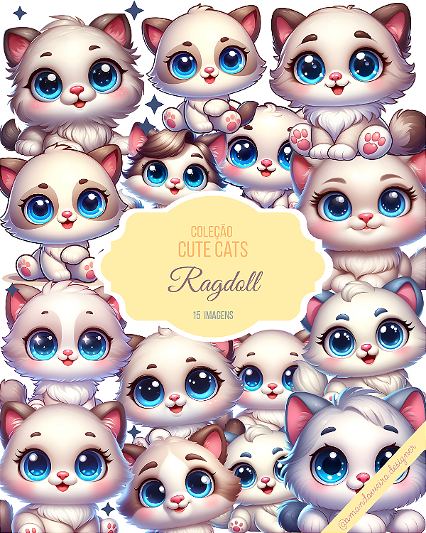 Clipart - Cute Cats - Ragdoll