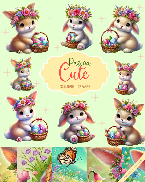 Kit Digital - Páscoa Cute