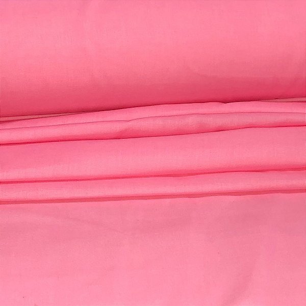 Tecido Tricoline Liso - Rosa Claro - 1,50m de Largura