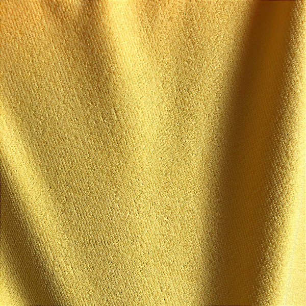 Tecido Atoalhado Felpudo Microfibra - Amarelo