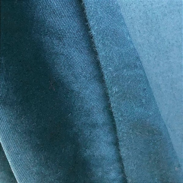 Tecido Plush - Azul Petróleo - 1,70m de Largura - Tiradentes