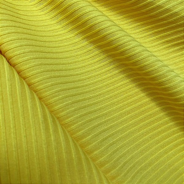 Malha Canelada - Amarelo - 1,50m de Largura