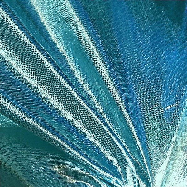 Tecido Lamê - Azul Claro - 1,50m de Largura