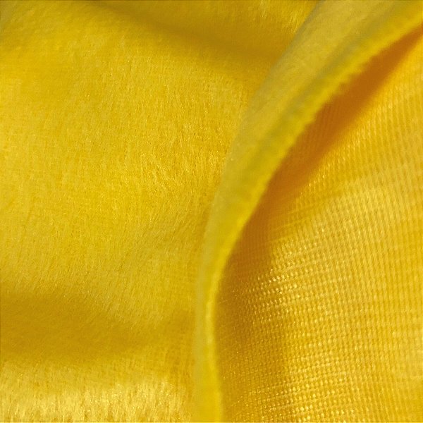Tecido Velboa Pelúcia - Amarelo - 1,50m de Largura