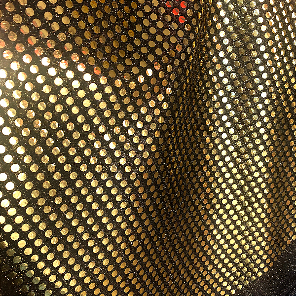 Tecido Paetê Fantasia - Dourado - 1,10m de Largura