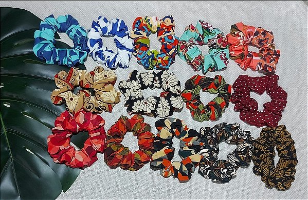 Frufru de Cabelo / Scrunchies / com Estampa