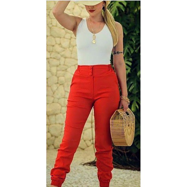 Calça Feminina  Jogger em Bengaline com Lycra