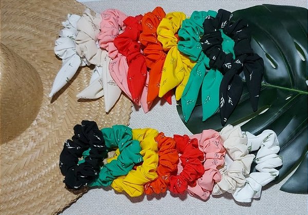 Frufru de Cabelo / Scrunchies / com  Varias Estampas