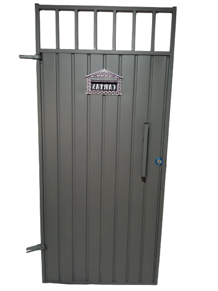 Portão Social Reforçado Com Abertura Superior Caixa de Correio Em Chapa 22