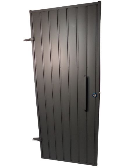 Portão Social Reforçado Modelo Fechado Em Chapa 18