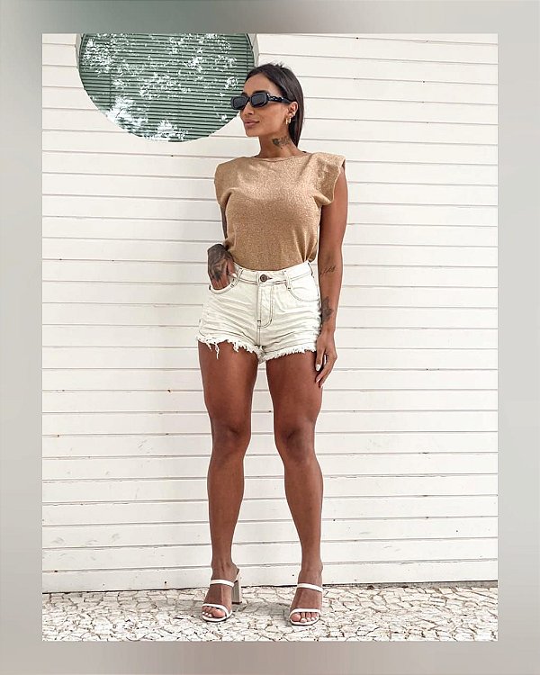 short jeans amassado