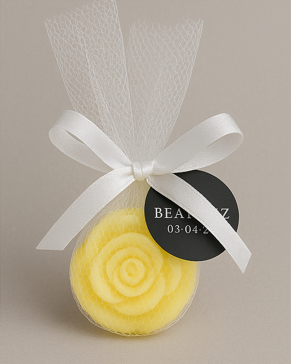Mini sabonetinho personalizado flor 12g