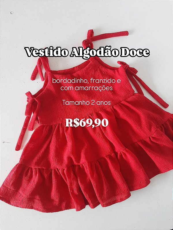 Vestido Algodão Doce