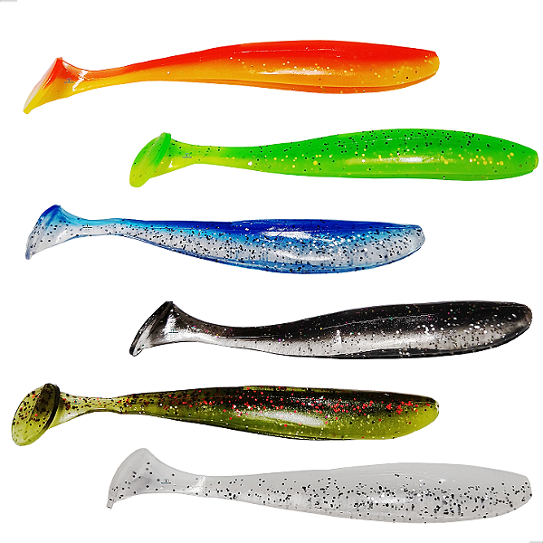 Kit 6 Isca Artificial Shad Soft 9cm 4g