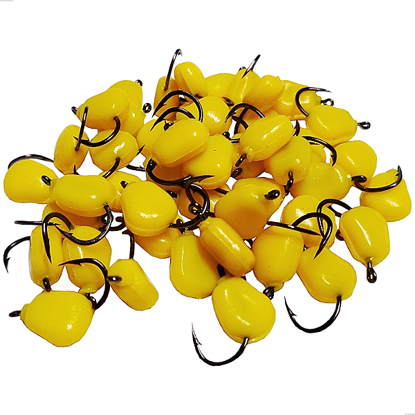 Kit Isca Artificial Milho Soft com Anzol 2cm 0,5g