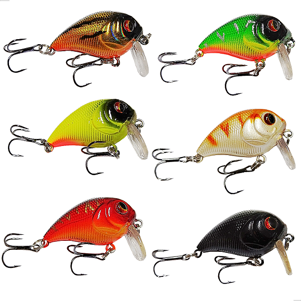 Kit 6 Isca Artificial Crank 4,5cm 7g