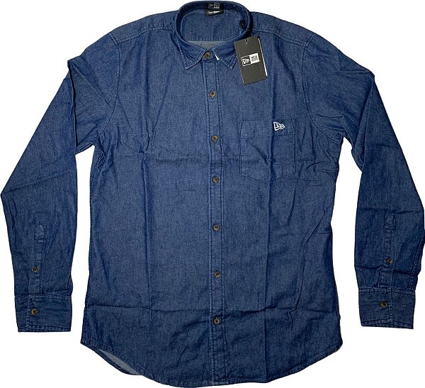 Camisa Simple Sign Denim Branded New Era