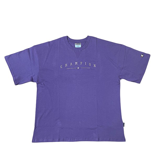 Camiseta Champion Oversize Escrito Curvo