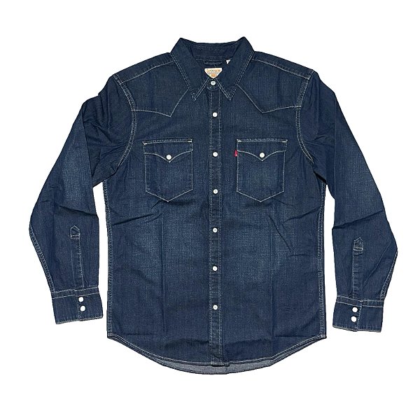 Camisa Levi's Barstow Western Standard Lavagem Escura
