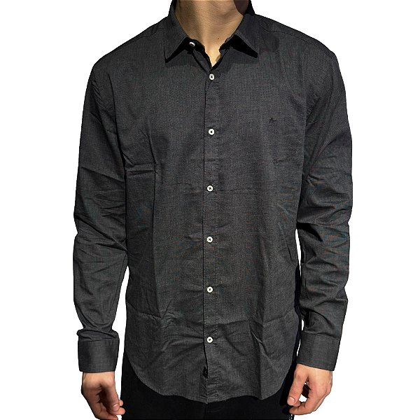 Camisa Aramis Slim Fil a Fil Antilia Preto