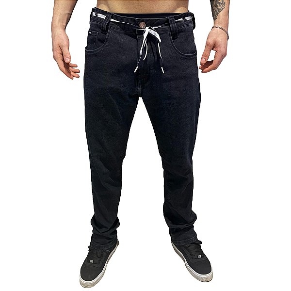 Calça Hocks Jeans Ligação Large Preto