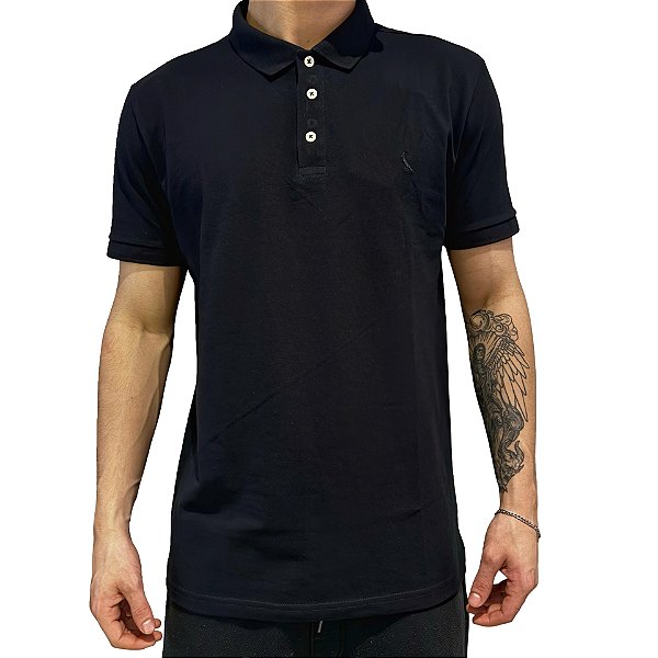 Camisa Reserva Polo Piquet Clássica Preto