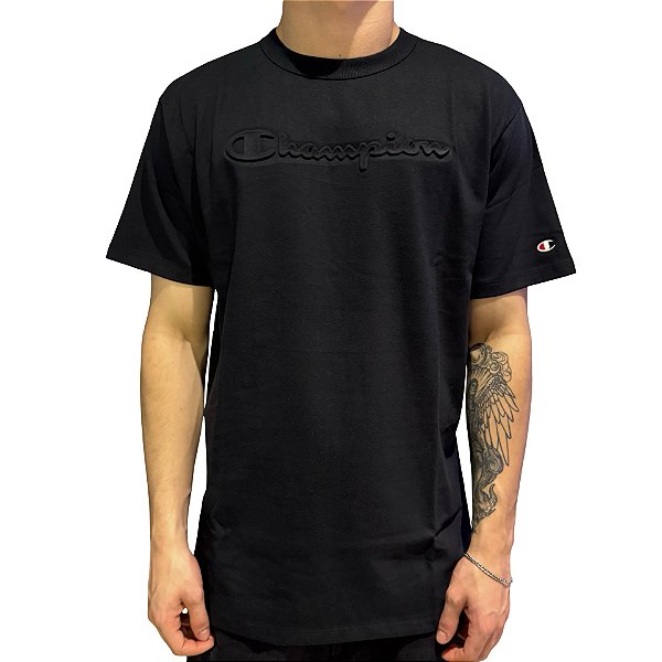 Camiseta Champion Embossing Preto