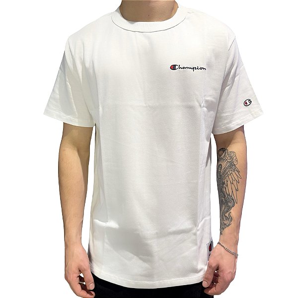 Camiseta Champion Mini Logo Embroidery Off White