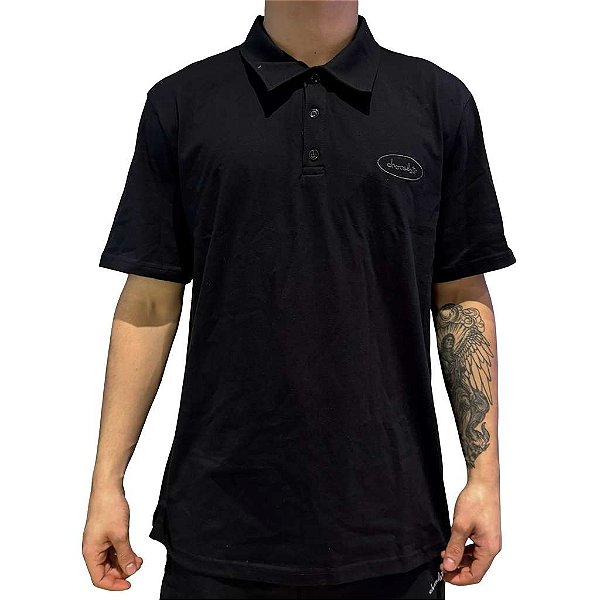 Camisa Chocolate Polo Oval Chunk Preto