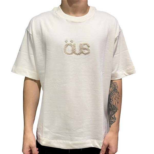 Camiseta OUS Heavy Semi Logo Chenill Pristine
