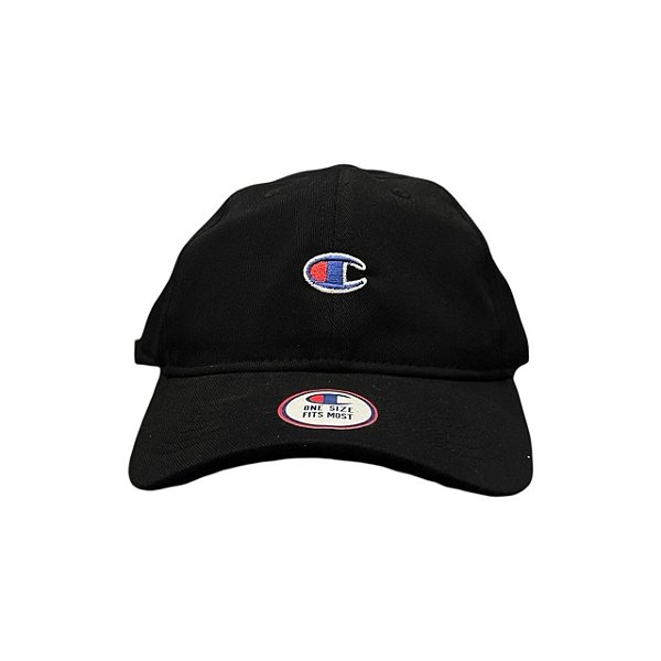 Boné Champion C Logo Baseball Six Aba Curva Preto