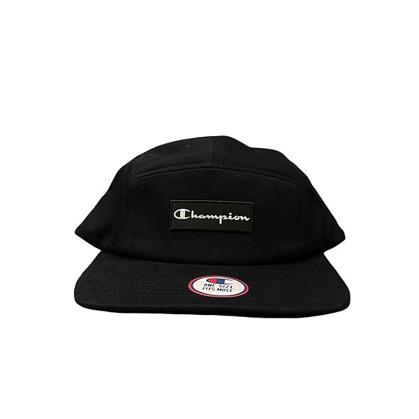 Boné Champion Camper Five Panel Label Box Preto
