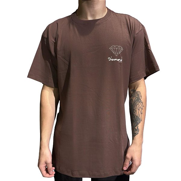 Camiseta Diamond Small Og Sign Marrom