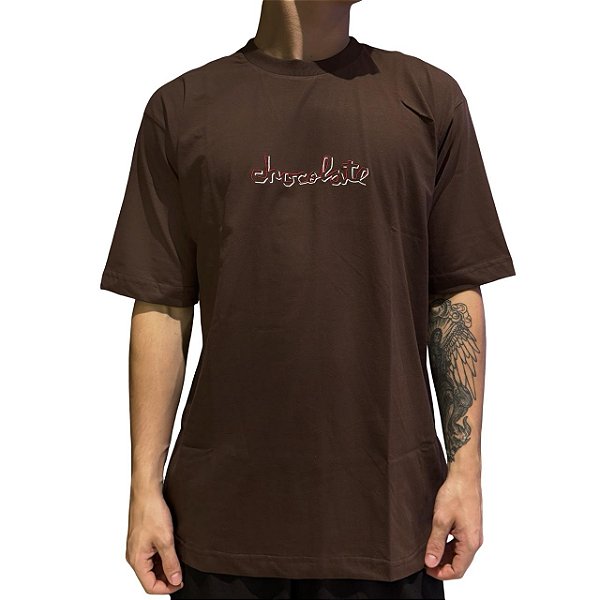 Camiseta Chocolate Oversized Chunk Ribbon Marrom