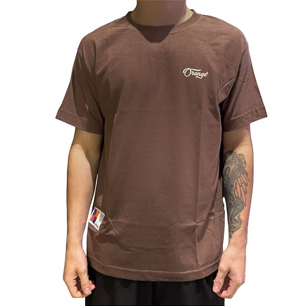 Camiseta Orange Crafted Breakfast Marrom