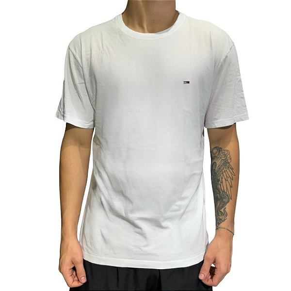 Camiseta Tommy Jeans Classica Gola Branco