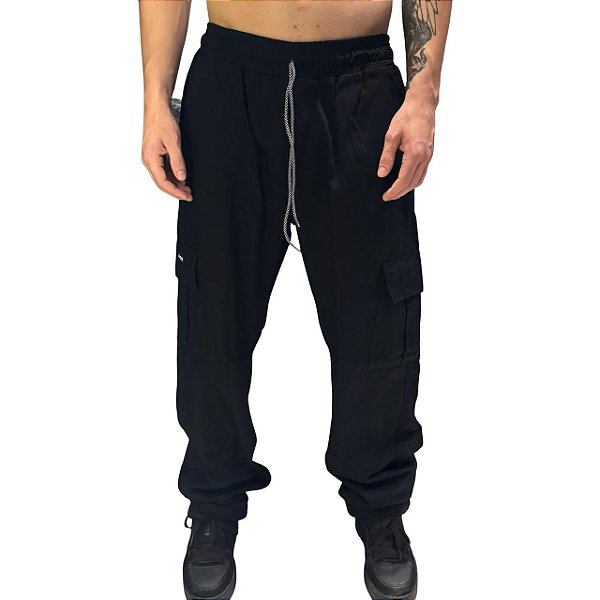 Calça Hocks Sarja Cargo Big Preto