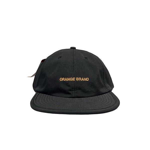 Boné Orange 5 Panel Preto