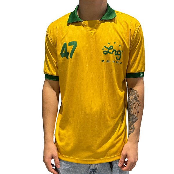 Camiseta LRG Polo Brasil Lifted Jersey Amarelo Canario
