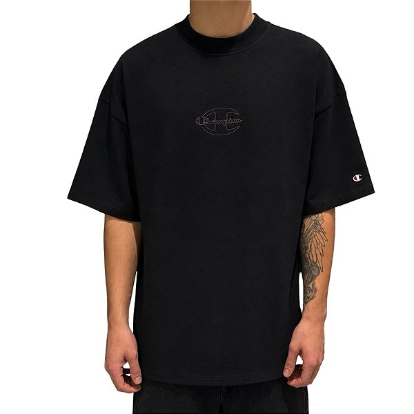 Camiseta Champion Oversized Long Lat Yosemite Preto
