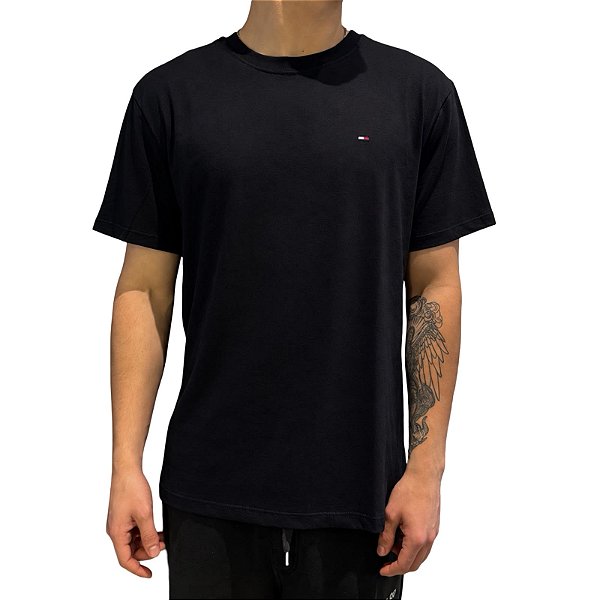 Camiseta Tommy Jeans Classica Gola Preto
