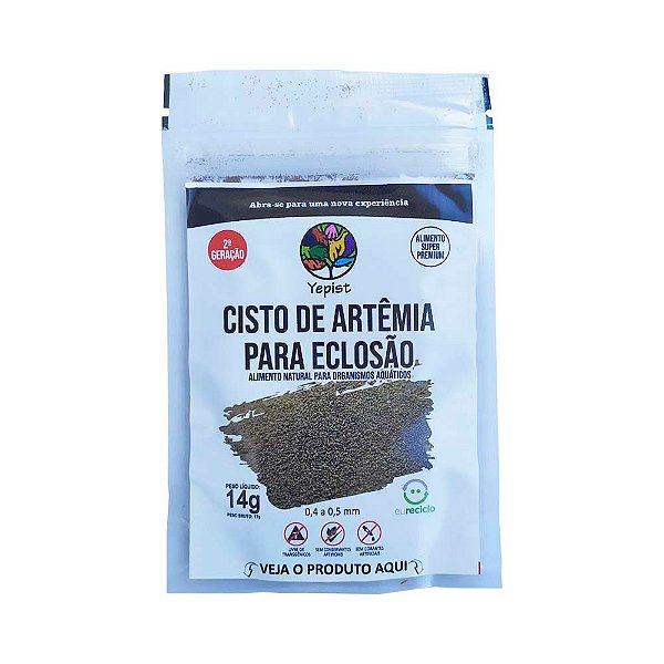 Alimento Para Peixes Cisto de Artêmia p/ Eclosão - Yepist