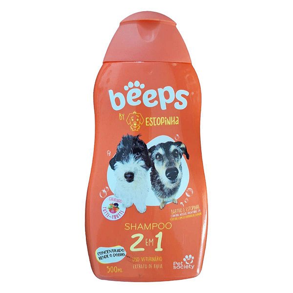 Shampoo Para Cães e Gatos Beeps Estopinha 2 em 1 500ml