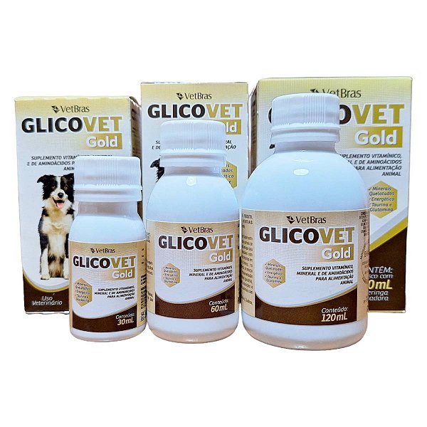 Suplemento Vitamínico, Mineral e de Aminoácidos Glicovet Gold