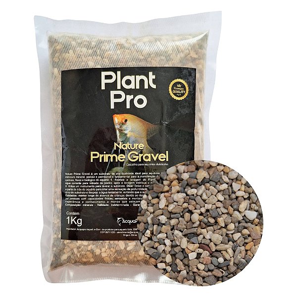 Substrato Para Aquários PlantPro Nature Prime Gravel Natural (3-5 mm) 1 kg
