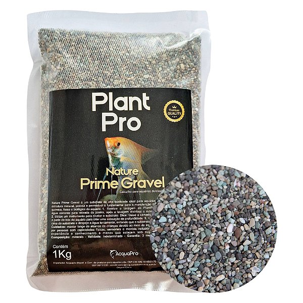 Substrato Para Aquários PlantPro Nature Prime Gravel Hematite (2-3 mm) 1 kg