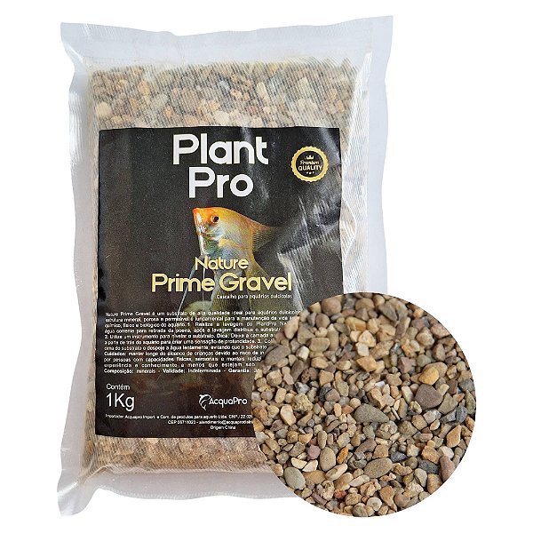 Substrato Para Aquários PlantPro Nature Prime Gravel Molinari (1-3 cm) 1 kg