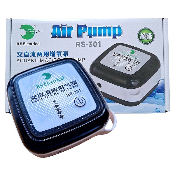 Compressor De Ar Para Aquários A Bateria Rs-301 - Rs Aqua
