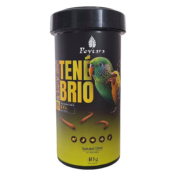 Ração Para Peixes, Aves e Répteis Poytara Tenébrio Natural Line