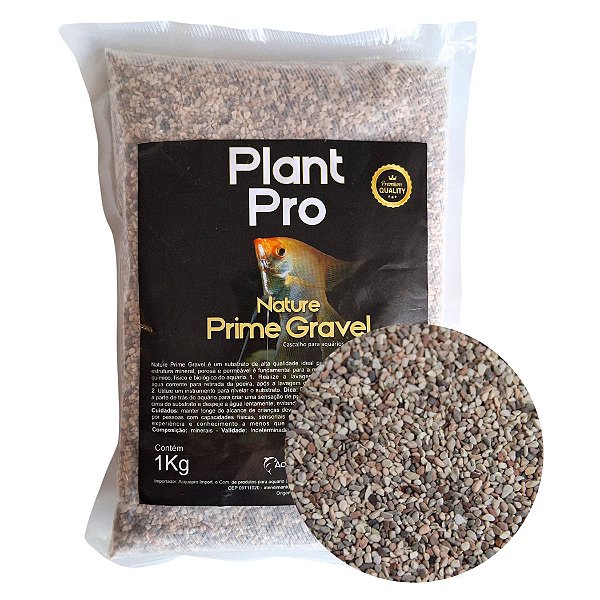 Substrato Para Aquários PlantPro Nature Prime Gravel Granite (2-3 mm) 1 kg